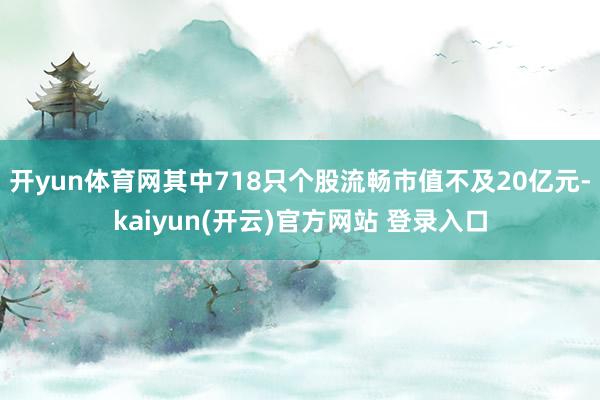 开yun体育网其中718只个股流畅市值不及20亿元-kaiyun(开云)官方网站 登录入口